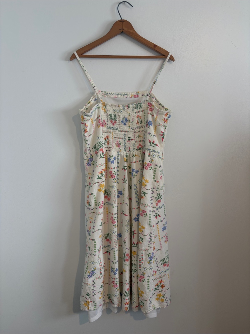 Cream Floral Square-Neck Slip Dress - Picture 4 of 6